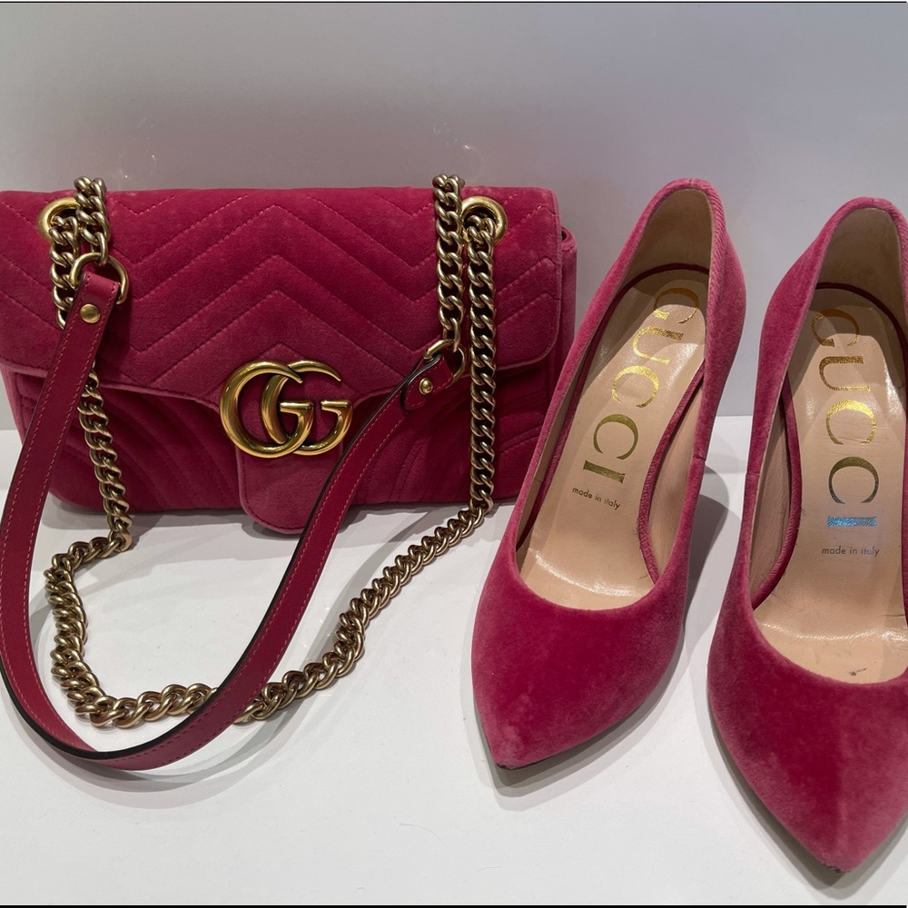 Gucci handbag and matching shoes